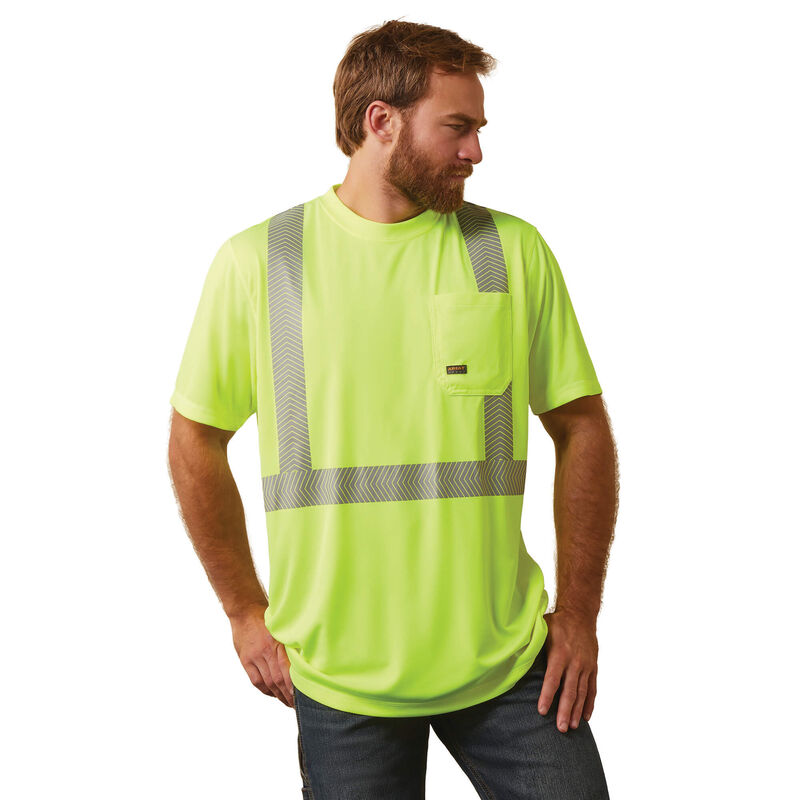 Ariat T-Shirts Herren - Rebar Hi-Vis Ansi Grün ( TWGRK-3917 )